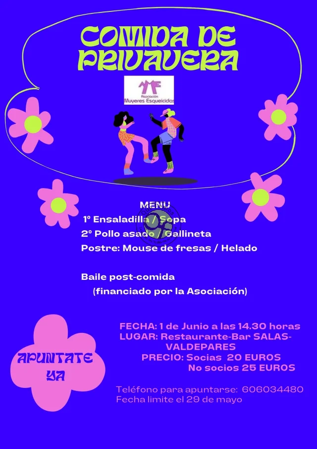 La Asociación Muyeres Esqueicidas celebra su comida de primavera