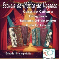Ortiguera acoge un concierto de acordeones de la Escuela de Música de Vegadeo