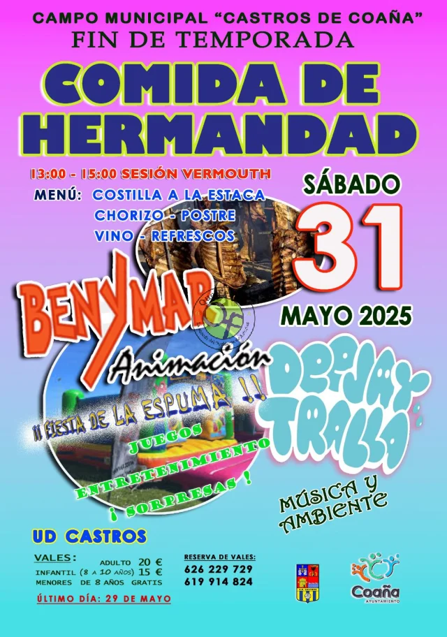El Complejo Deportivo Los Castros acoge una gran comida de hermandad