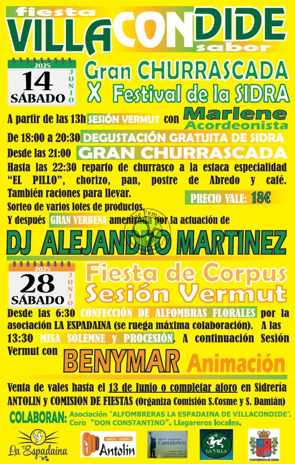 Fiestas de Corpus Christi 2025 en Villacondide