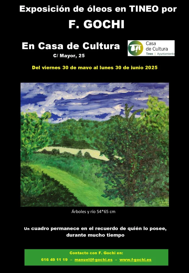 Tineo acoge una brillante exposición de óleos de F. Gochi