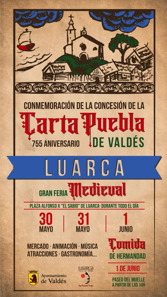 Luarca conmemora el 755 aniversario de la Carta Puebla de Valdés 