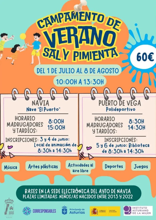 Campamento de Verano 2025 de Sal y Pimienta en Navia y Puerto de Vega