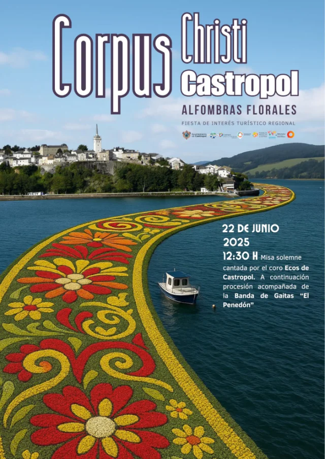 Corpus 2025 en Castropol y alfombras florales