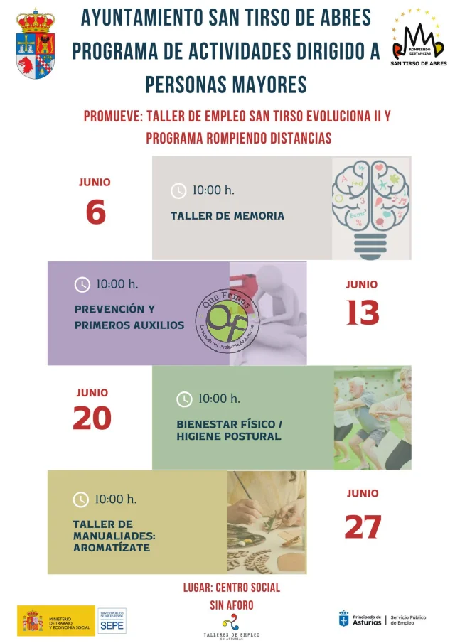 El mes de junio se llenará de actividad para los vecinos más veteranos de San Tirso de Abres