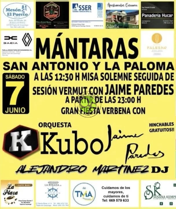 Fiesta de San Antonio y La Paloma 2025 en Mántaras