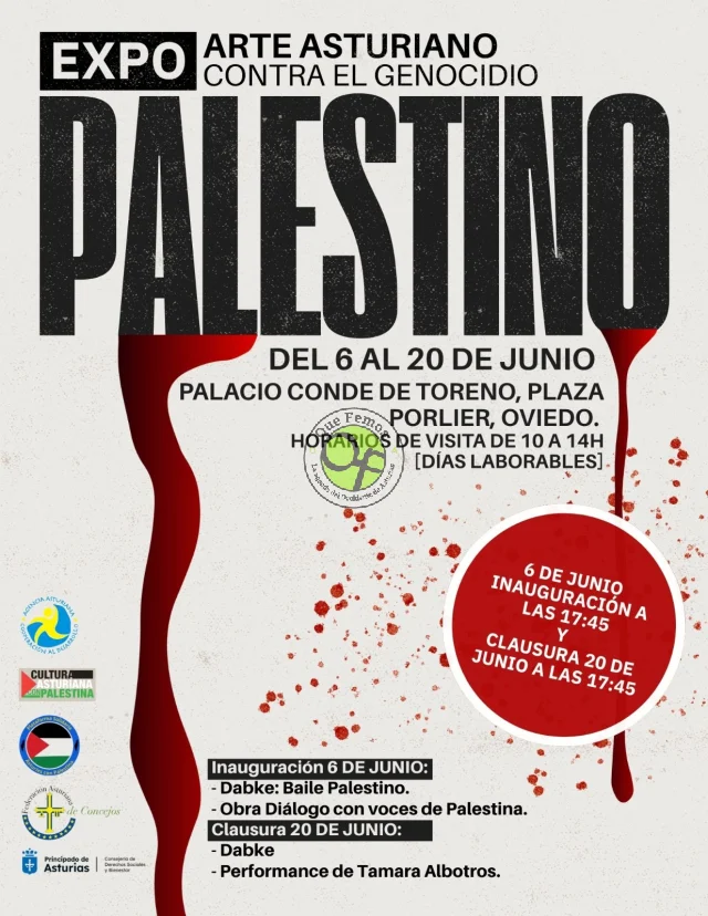 La Exposición de Arte Asturiano contra el Genocidio Palestino podrá visitarse en Oviedo