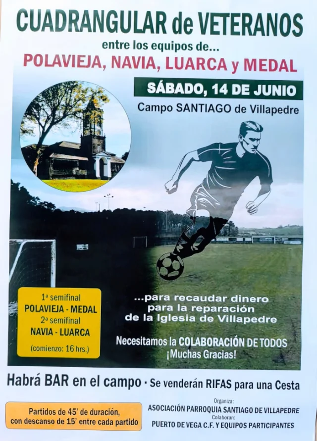 Cuadrangular de Veteranos entre los equipos de Polavieja, Navia, Luarca y Medal