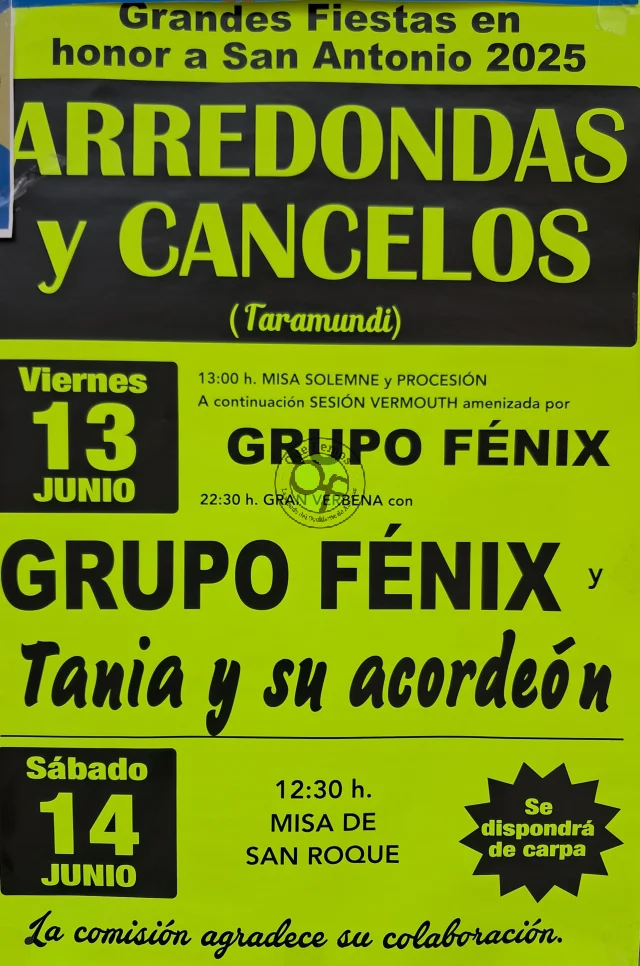 Fiestas de San Antonio 2025 en Arredondas y Cancelos