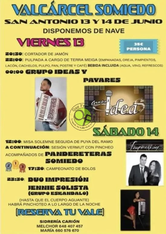 Fiestas de San Antonio 2025 en Valcárcel