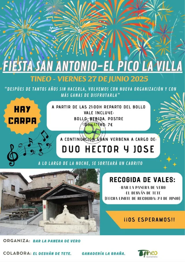 Fiesta de San Antonio 2025 en el Pico la Villa