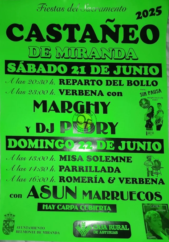 Fiestas del Sacramento 2025 en Castañeo de Miranda