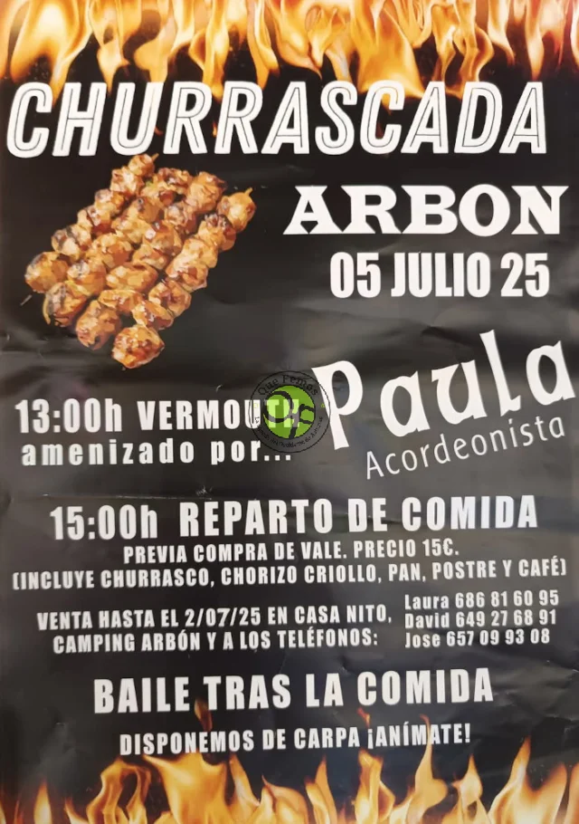 Churrascada en Arbón