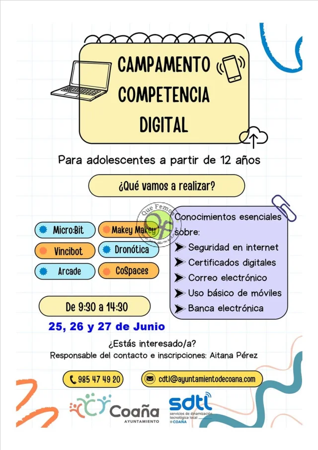 Campamento de Competencia Digital en Coaña