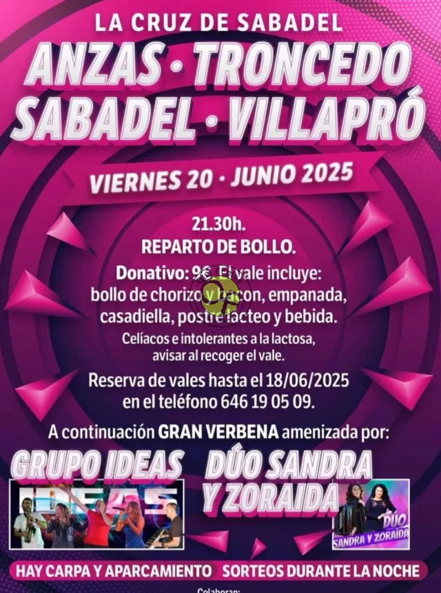 Fiestas de La Cruz de Sabadel 2025 en Anzas, Troncedo, Sabadel y Villapró