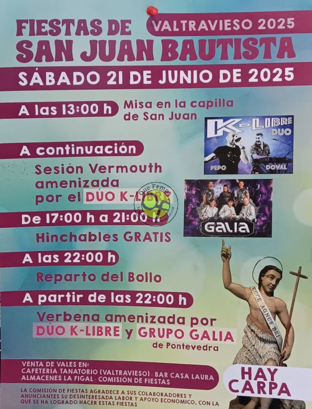 Fiestas de San Juan Bautista 2025 en Valtravieso