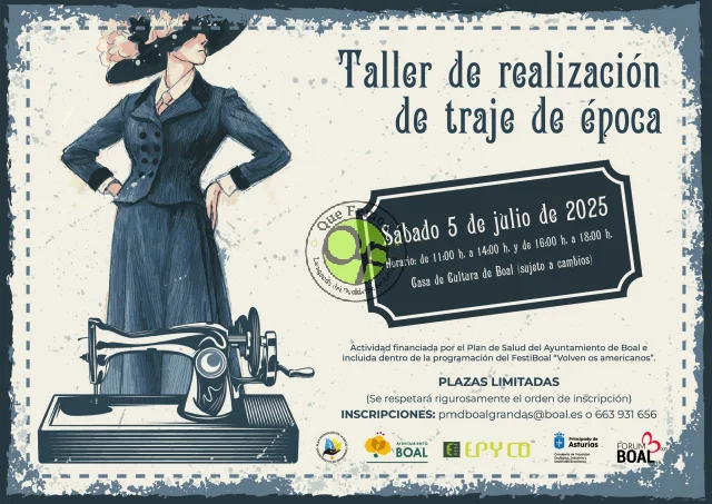 Taller de realización de traje de época en Boal