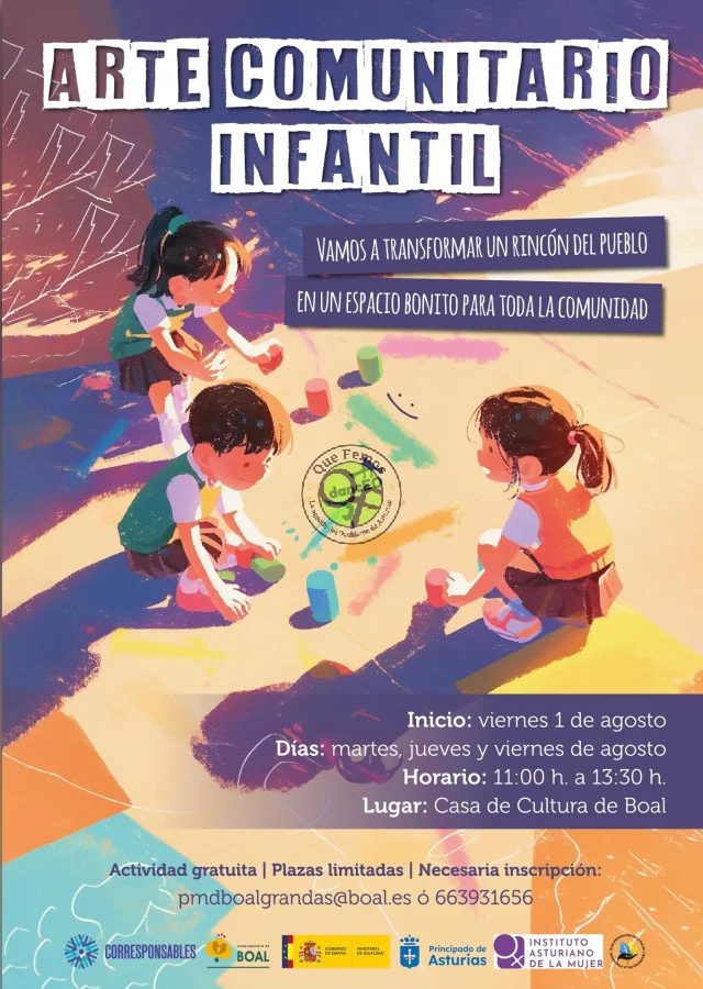 El arte comunitario infantil volverá a dejar su huella en Boal