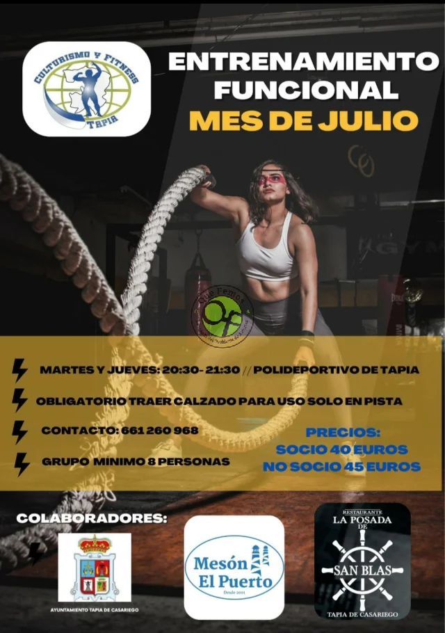 Entrenamiento funcional en Tapia