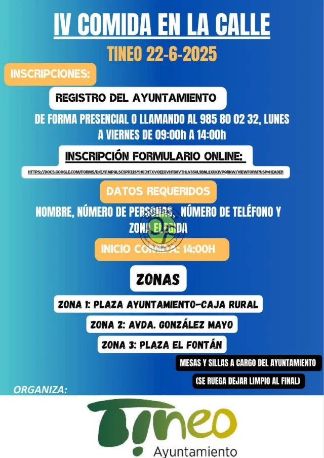 Tineo disfrutará de su cuarta comida en la calle