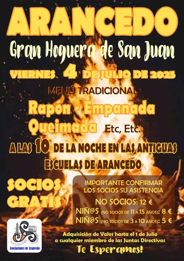 Hoguera de San Juan 2025 en Arancedo