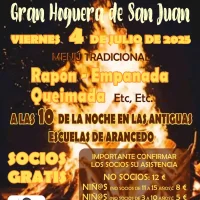 Hoguera de San Juan 2025 en Arancedo