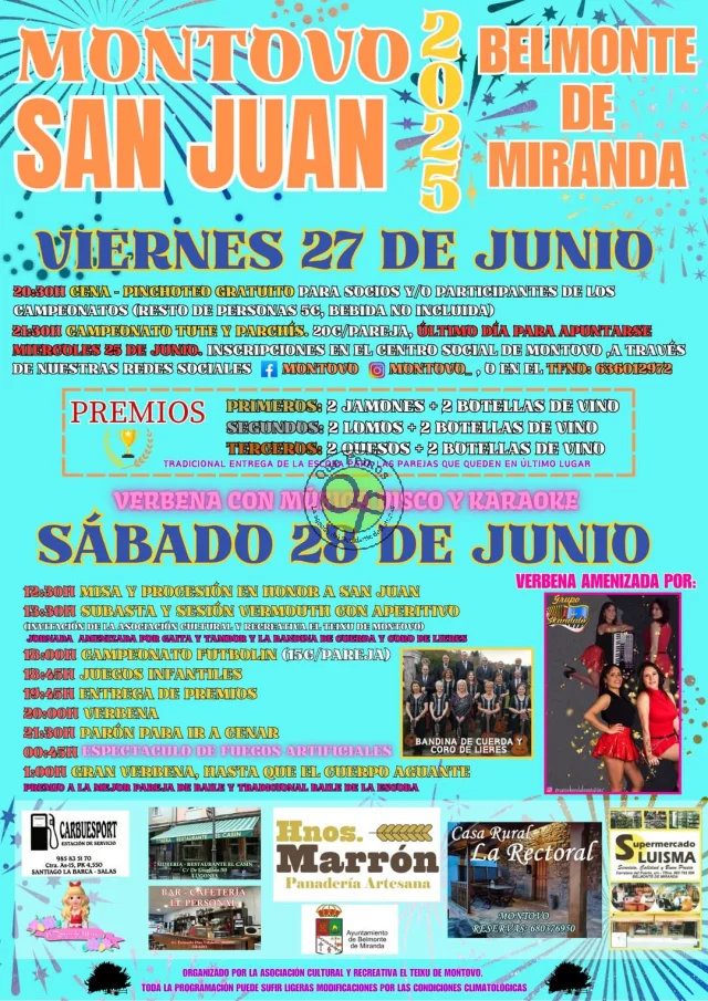 Fiestas de San Juan 2025 en Montovo
