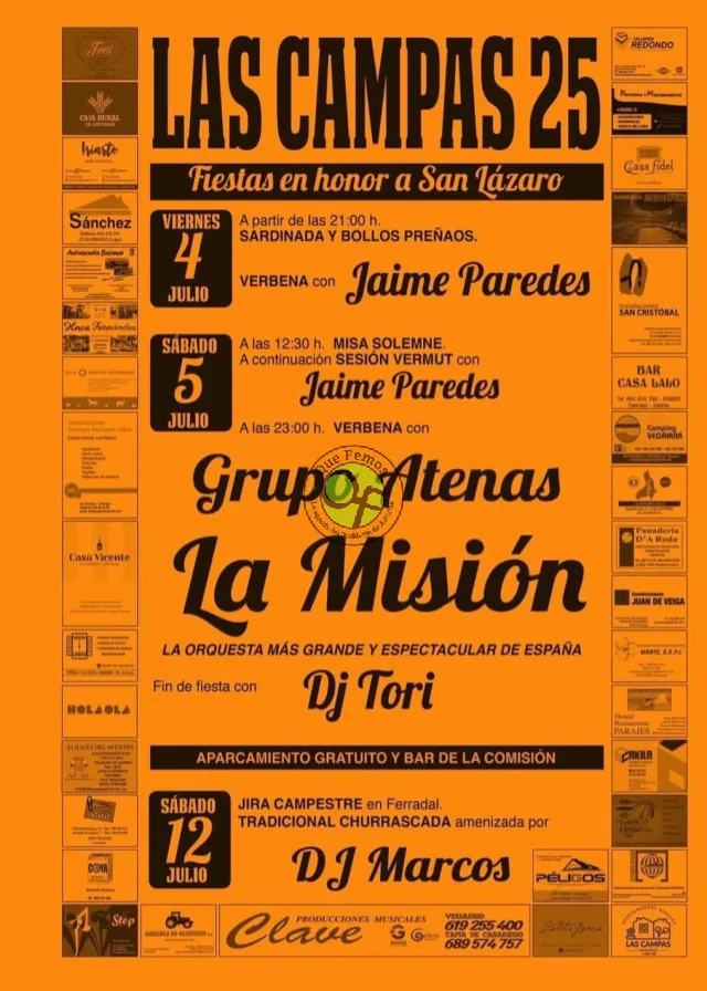 Fiestas de San Lázaro 2025 en Las Campas