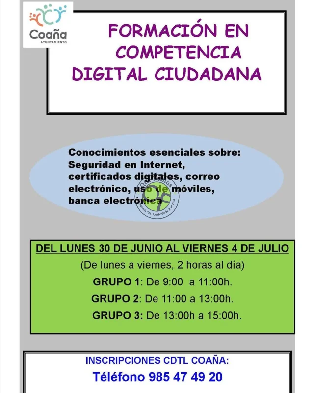Formación en Competencia Digital Ciudadana en Coaña