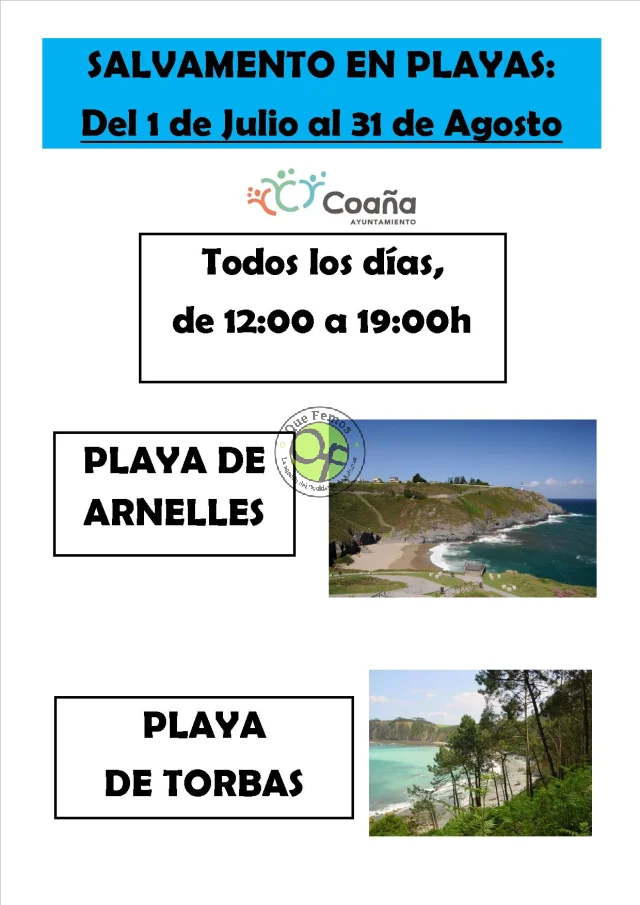 Salvamento en las playas de Coaña
