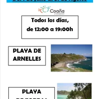 Salvamento en las playas de Coaña