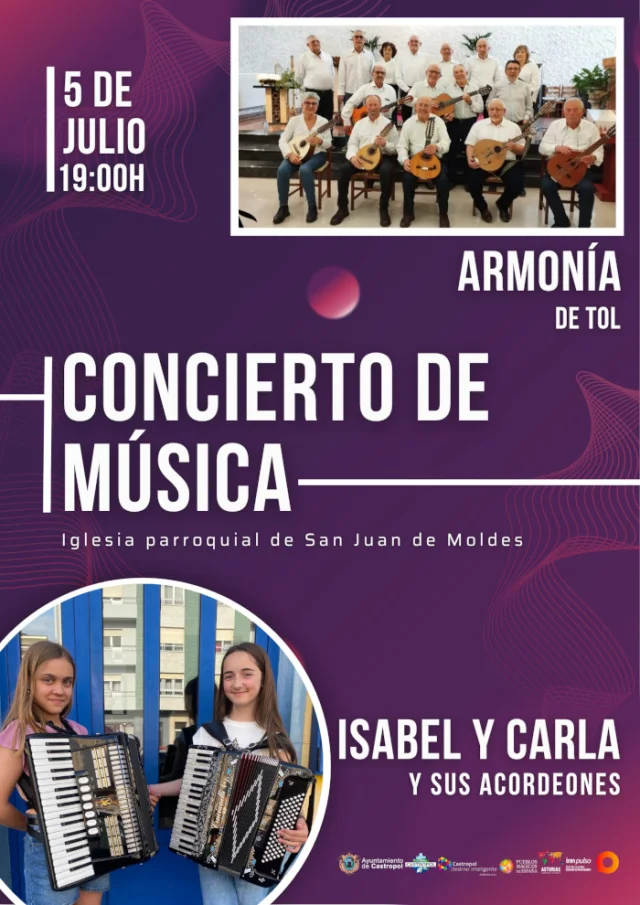 Concierto de Armonía de Tol e Isabel y Carla en San Juan de Moldes