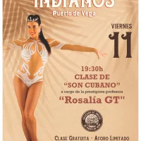 Clase de son cubano en Puerto de Vega con Rosalía GT