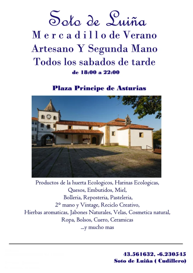 Mercadillo de Verano Artesano y de Segunda Mano en Soto de Luiña