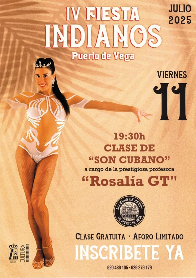 Clase de son cubano en Puerto de Vega con Rosalía GT