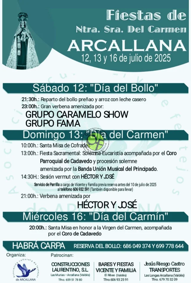 Fiestas del Carmen 2025 en Arcallana