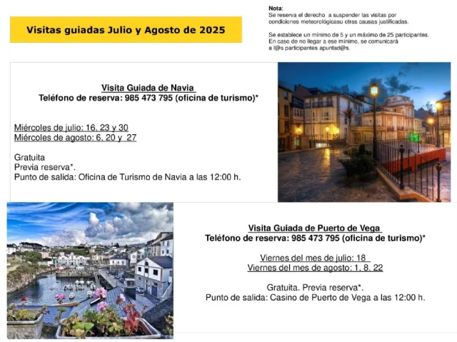 Visitas guiadas a Navia y Puerto de Vega en el verano de 2025