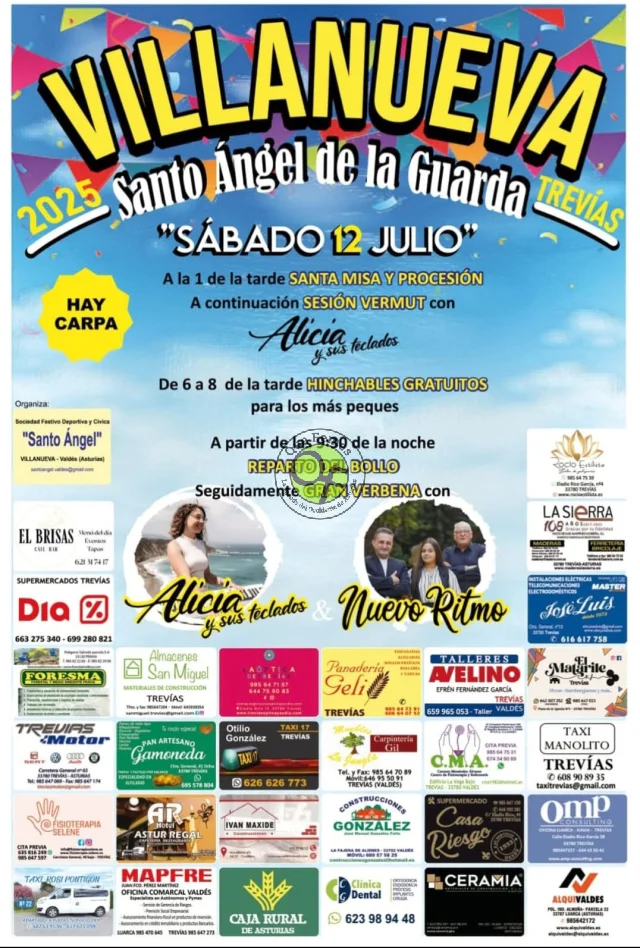 Fiestas de Santo Ángel de la Guarda 2025 en Villanueva de Trevías