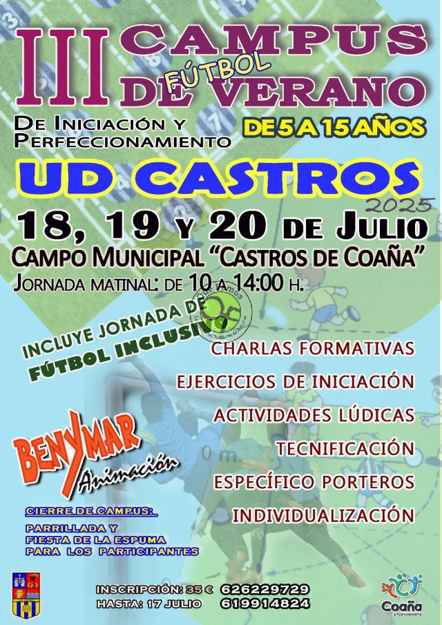 III Campus de Verano de Fútbol de Iniciación y Perfeccionamiento 2025 en Coaña
