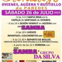 Fiesta de Santiago 2025 en Ovienes, Agüera y Bustiello de Paredes 