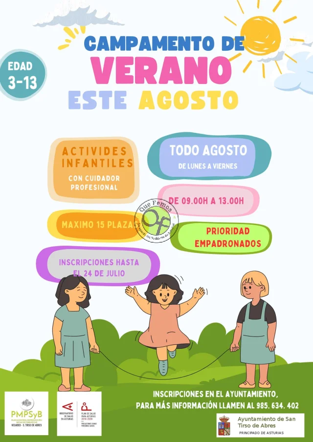 Campamento de verano en San Tirso de Abres