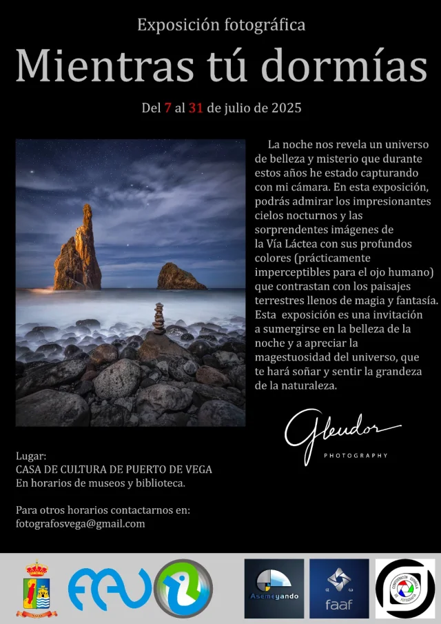 Exposición fotográfica de Glendor en Puerto de Vega