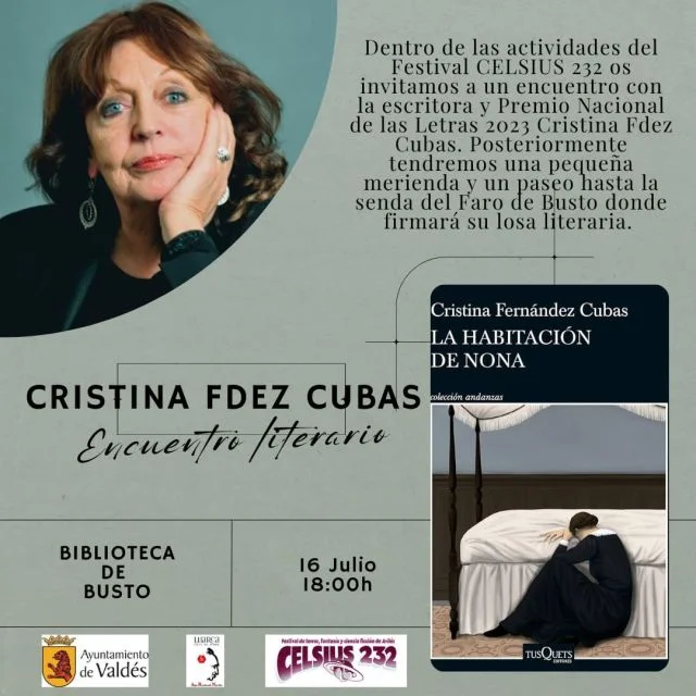 La escritora Cristina Fernández Cubas visitará la Biblioteca de Busto