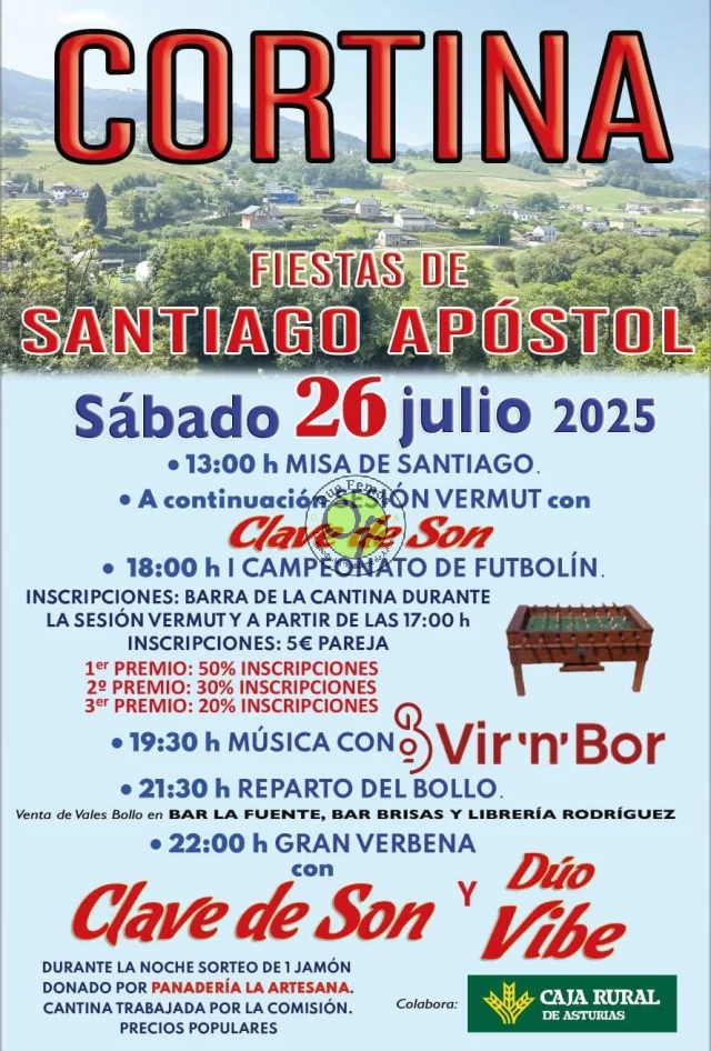 Fiesta de Santiago 2025 en Cortina