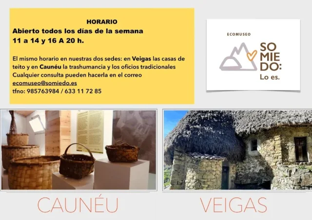 Horario del Ecomuseo de Somiedo desde julio 2025