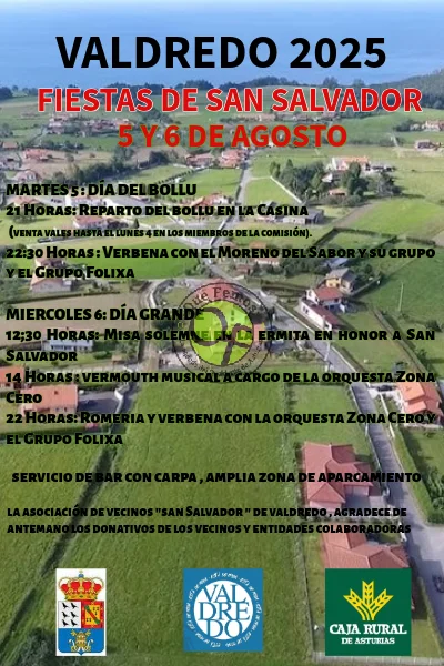 Fiestas de San Salvador 2025 en Valdredo