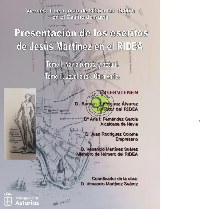 El Casino de Navia acoge la presentación de los textos de Jesús Martínez en el RIDEA