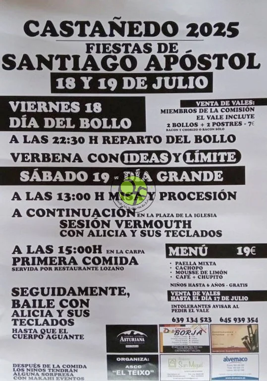 Fiestas de Santiago Apóstol 2025 en Castañedo