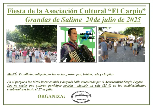 Fiesta de la Asociación Cultural El Carpio 2025 en Grandas de Salime