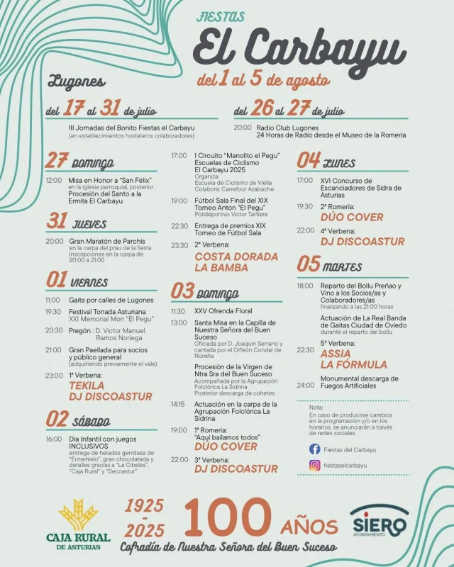 Fiestas de Nuestra Señora del Buen Suceso El Carbayu 2025 en Lugones